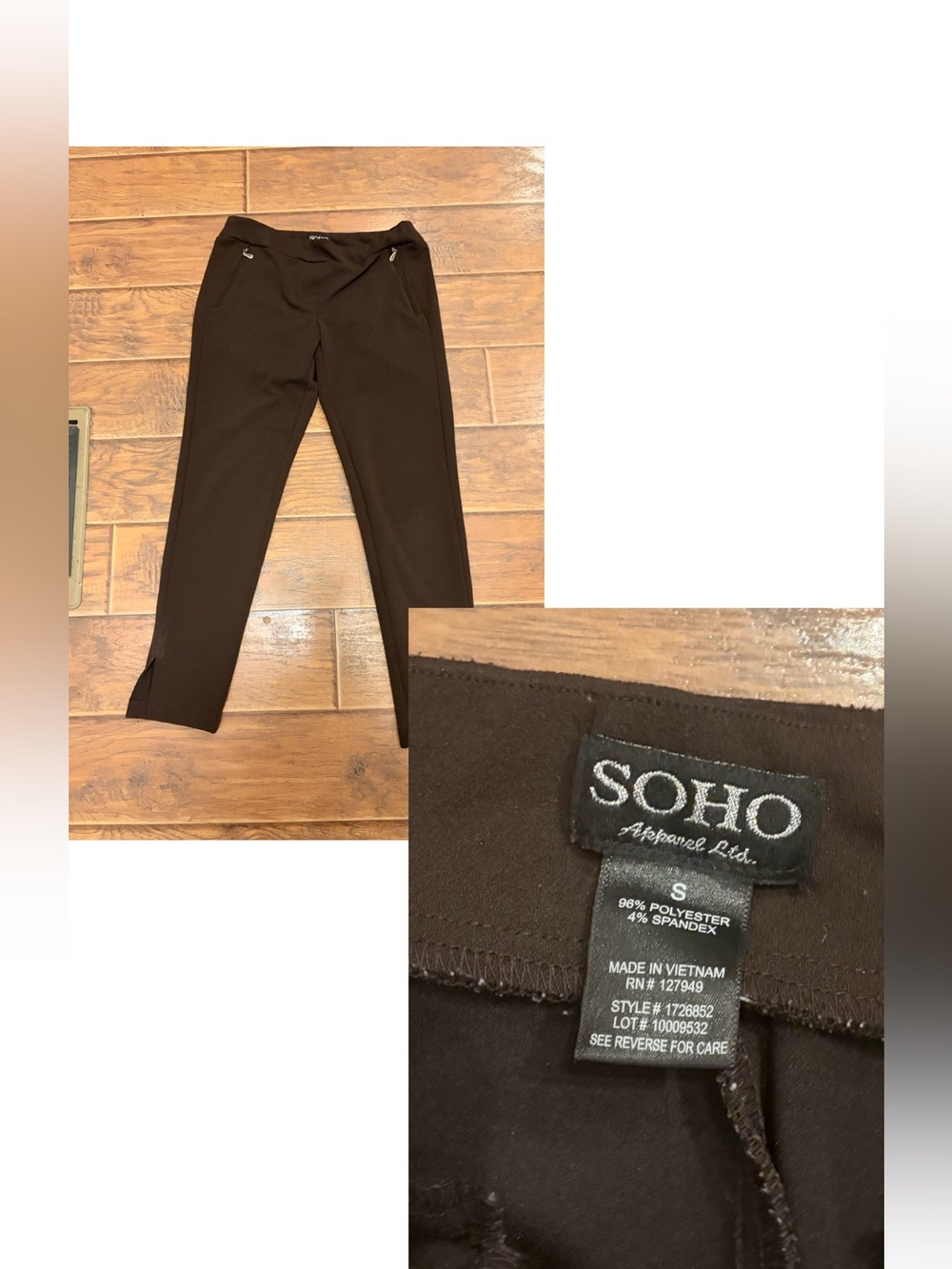 Soho Women’s Elegant Brown Dress Pants